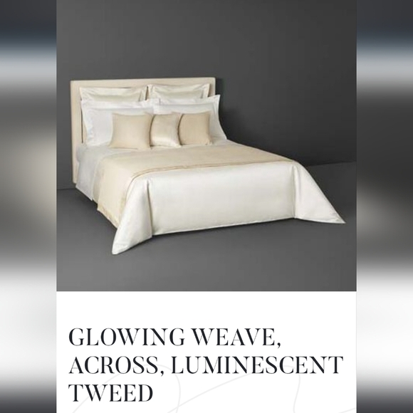 One In STOCK! Frette Luxe Luminescent Tweeds Savage Beige Throw Retail 2,950 Eur - Picture 10 of 13